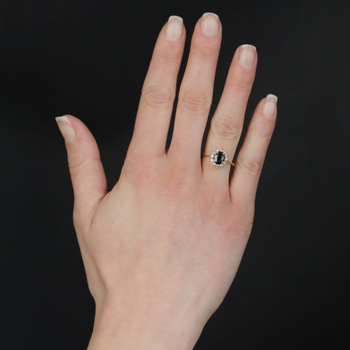 Bague 55 Bague occasion marguerite saphir diamants 58 Facettes 24-009