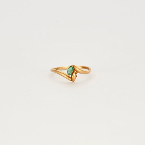 Bague 50 Bague or jaune moldavite 58 Facettes LP38