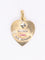 Médaille amour AUGIS coeur Plus qu'hier moins que demain or jaune rubis