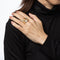 Bague Bague vintage en or jaune 14 carats avec feuilles de diamants, taille 9, large anneau cigare, bijoux fins 58 Facettes G13962