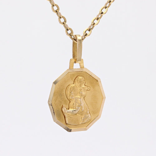 Pendentif Médaille Saint Christophe or jaune 58 Facettes CVP109