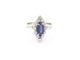 Bague 56 bague marquise en or blanc sertie saphir & diamants 58 Facettes 261889