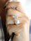 Bague toi et moi Perle & Papillon or blanc diamants