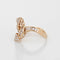 Bague 52.5 Bague de contournement de flèche de diamant vintage en or jaune 14 carats 58 Facettes G12644