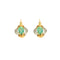 Boucles d'oreilles Boucles d'oreilles dormeuses or jaune, or blanc, émeraudes 58 Facettes