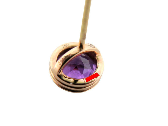 Boucles d'oreilles boucles d'oreilles POIRAY puces lolita amethyste or 18k  s 58 Facettes 270685