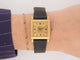 Montre vintage montre BOUCHERON carre 24 mm or jaune lezard mecanique 58 Facettes 258880
