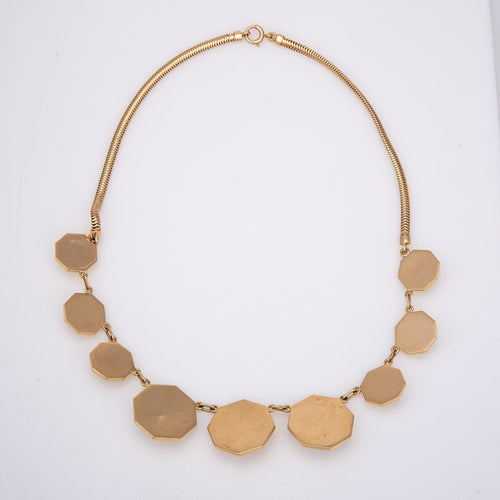Collier Collier rétro vintage octogonal en or jaune 58 Facettes G12332