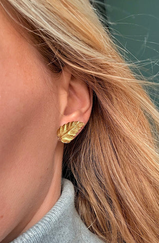 Boucles d'oreilles Boucles d'oreilles Feuilles d'or 58 Facettes