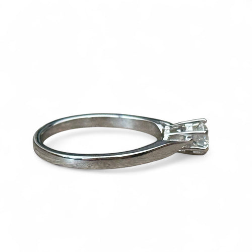 Bague 54 Solitaire or blanc 58 Facettes 282