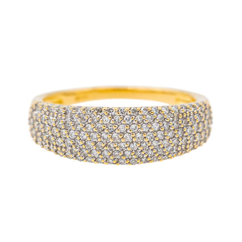 Bague Demi alliance Or jaune Diamant