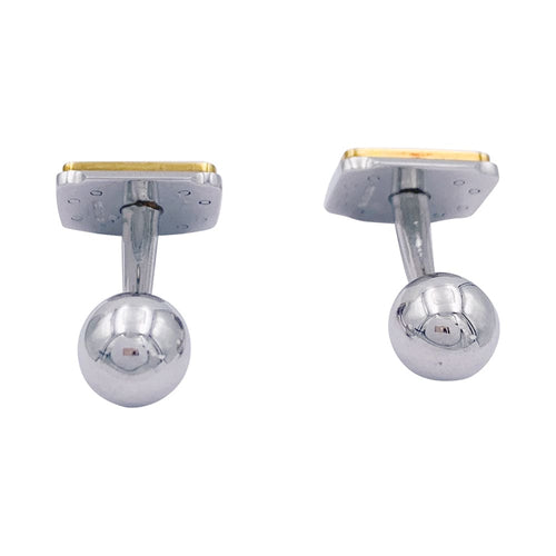 Boutons de manchette Boutons de manchette Cartier, "Santos Dumont", or et acier. 58 Facettes 33211