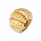 Bague Bague dôme vintage des années 80 sculptée en or jaune 18 carats, large bande, taille 7, bijoux de succession 58 Facettes G14029