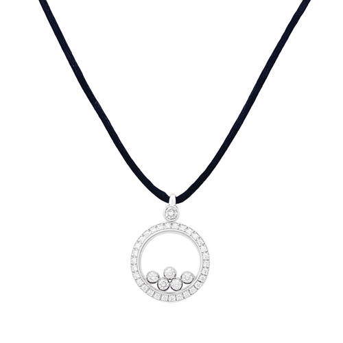 Pendentif Pendentif Chopard "Happy Diamonds" or blanc, diamants. 58 Facettes 34189