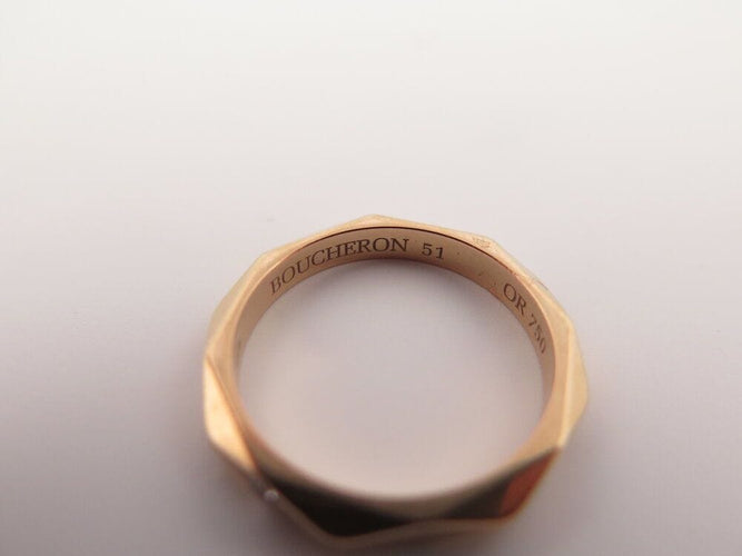 Bague 51 bague BOUCHERON alliance facette or rose 1 diamant 58 Facettes 262050