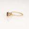 Tulipe vintage en or jaune et diamants rubis