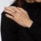 Bague Bague de fiançailles vintage en or 14 carats avec tourmaline verte et diamants 58 Facettes G13437
