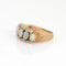 Bague 46 Bague diamant opale vintage des années 60 en or jaune 14 carats 58 Facettes G13166