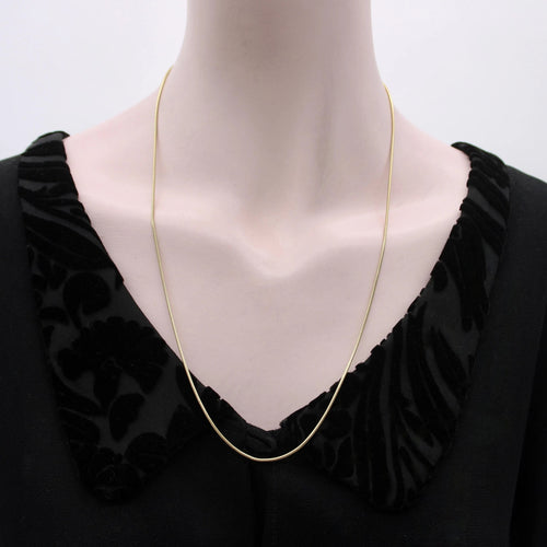 Collier Chaîne serpent vintage en or 14 carats de 24 pouces 58 Facettes A2000R