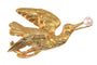 Pendentif Broche-pendentif cigogne victorienne 58 Facettes 24071-0151