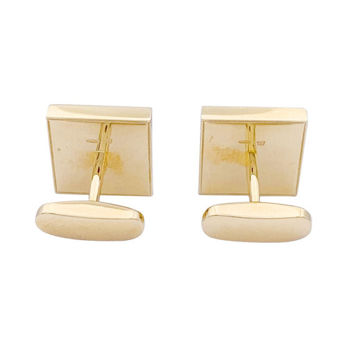 Boutons de manchette Boutons de manchette Bulgari "Quadrato" or jaune, onyx. 58 Facettes 33686