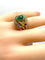 Bague 51.5 Bague en or jaune et platine, émeraude et diamants 58 Facettes AB539