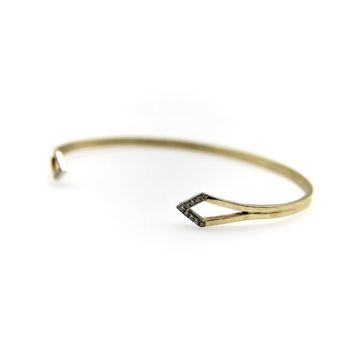 Bracelet Bracelet manchette en or 14 carats serti de diamants par Kimberly Doyle 58 Facettes A2001T