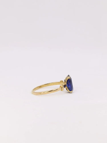 Bague Bague saphir ovale or jaune 58 Facettes J372