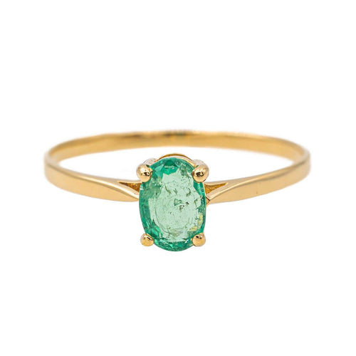 Bague 54 Bague Solitaire Or jaune Emeraude 58 Facettes 3447711CN