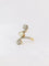 Bague 51 Bague Art Nouveau toi et moi or perle diamants 58 Facettes J175