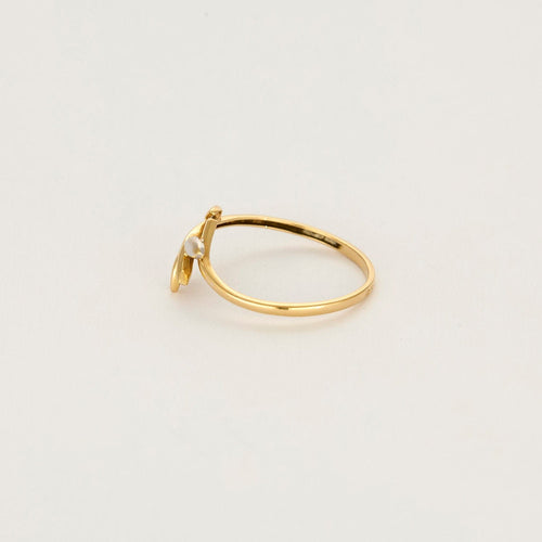 Bague 53 Bague or jaune et gris 58 Facettes CHAL02462