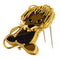 Clip Clip Van Cleef & Arpels, "Lucky Animals Lion," en or jaune, oeil de tigre et onyx. 58 Facettes 29924