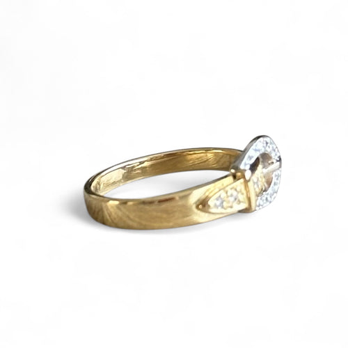 Bague Bague ceinture en or bicolore et diamants 58 Facettes 359