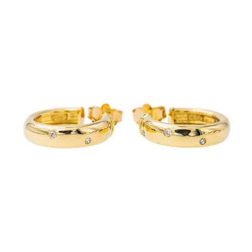 Boucles d'oreilles Boucles d'oreilles Demi-créoles Or jaune Diamant 58 Facettes 3622022CN