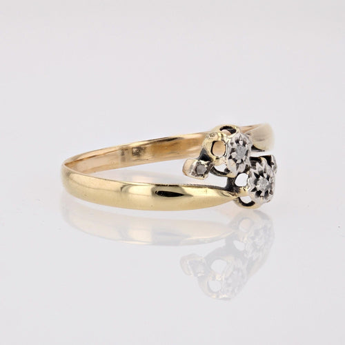 Bague 62 Bague Toi et Moi ancienne diamants taillés en rose 58 Facettes CV130