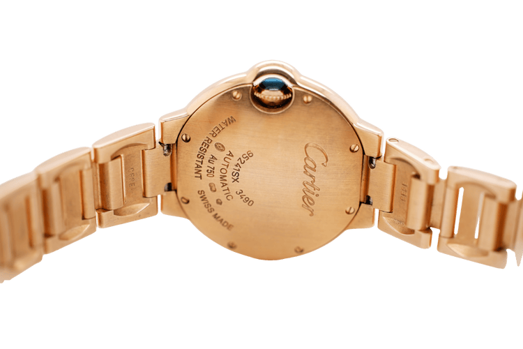 Montre Cartier - Montre Ballon Bleu Or Rose - 33 mm 58 Facettes 1.0000922/1