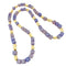 Collier Sautoir cubes de calcédoine et motifs en or jaune. 58 Facettes 35267