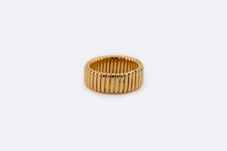 Bague 53 Bague tube à gaz en or jaune 58 Facettes ANL983