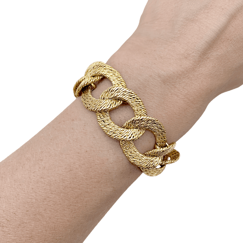 Bracelet Bracelet Georges Lenfant, maillons "paillettes". 58 Facettes 34697