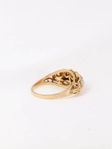 Bague Bague jarretière vintage en or et diamants 58 Facettes J11