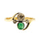 Bague 54 Bague Contrarié avec émeraude et diamants 58 Facettes 35532