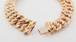 Bracelet vintage maille américaine en or rose