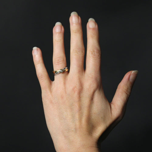 Bague 51 Bague deux ors diamant 58 Facettes 24-289