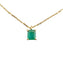 Collier Collier et pendentif vintage or jaune et émeraude en sertis griffes 58 Facettes A05509