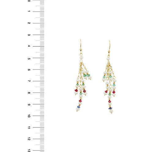 Boucles d'oreilles Boucles d'oreilles avec perles et pierres précieuses 58 Facettes 29104