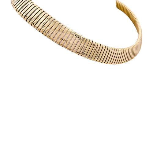 Collier Collier Bulgari vintage, "Tubogas", or jaune, acier. 58 Facettes 34085
