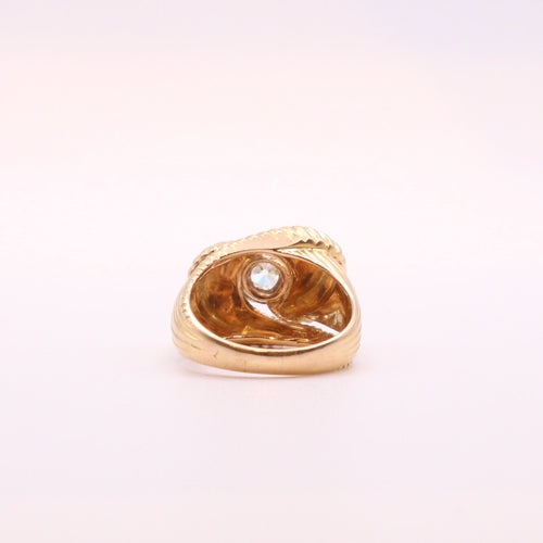 Bague 56 Bague Tank Tourbillon Diamant or jaune 58 Facettes