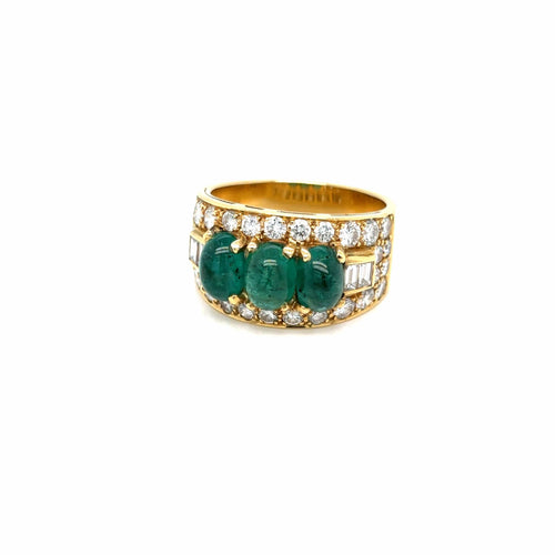 Bague BULGARi - Bague Trombino en or et diamants émeraude, années 1970 58 Facettes