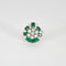 Bague 52 Bague panier ancienne en en or blanc 18K, diamants et émeraudes baguettes. 58 Facettes