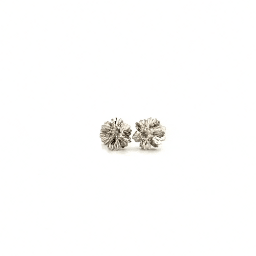 Boucles d'oreilles Puces D'oreilles Fleur Or Blanc & Diamants 58 Facettes BO-GS29871